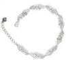 92.5 Sterling Silver Bracelet with White Stone Collection For Women's 